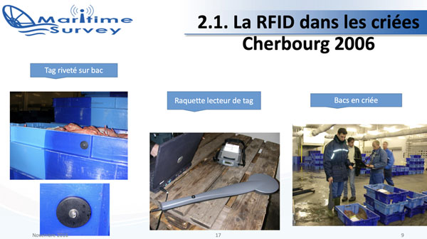RFID pour la traçabilité des bacs, en marée et sous criée