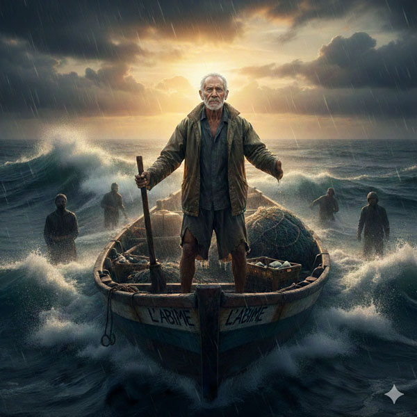  "L'Abîme", illustre parfaitement ce compagnonnage avec la mort et la résilience du pêcheur
